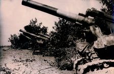 Artillery in position around Voronezh, south western Russia, 1943. Creator: Unknown