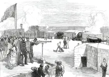 Artillery Practice before the Prince of Wales at Malta, 1876. Creator: Unknown