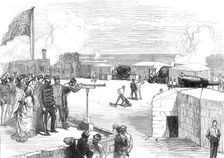 Artillery Practice before the Prince of Wales at Malta, 1876. Creator: Unknown
