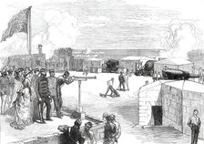 Artillery Practice before the Prince of Wales at Malta, 1876. Creator: Unknown
