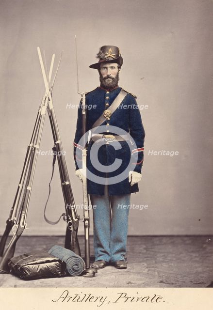 Artillery, Private, 1866. Creator: Oliver H. Willard.