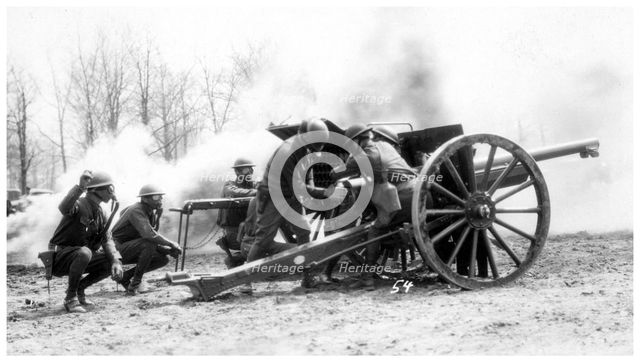 Artillery training, Fort Sheridan, Illinois, USA, 1932. Artist: Unknown