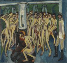 Artillerymen in the Shower, 1915. Creator: Ernst Kirchner