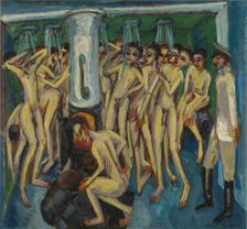 Artillerymen in the Shower, 1915. Creator: Ernst Kirchner