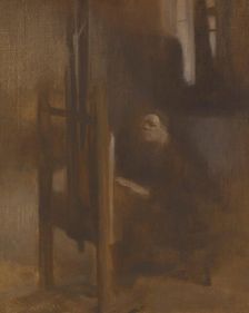 Artist at His Easel (L'Artiste à son Chevalet), about 1906. Creator: Eugene Carriere