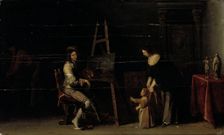Artist at his studio, 1606-1652. Creator: Christoffel Jacobsz van der Lamen