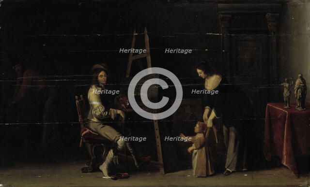 Artist at his studio, 1606-1652. Creator: Christoffel Jacobsz van der Lamen.