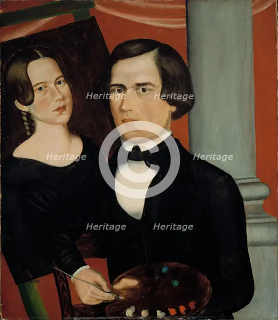 Artist and his Subject, c1845. Creator: Unknown.