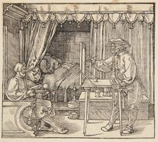 Artist Drawing a Portrait of a Man, 1525. Creator: Dürer, Albrecht (1471-1528)