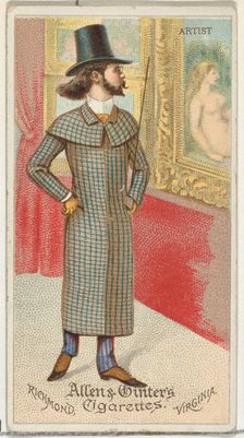 Artist, from World's Dudes series (N31) for Allen & Ginter Cigarettes, 1888. Creator: Allen & Ginter