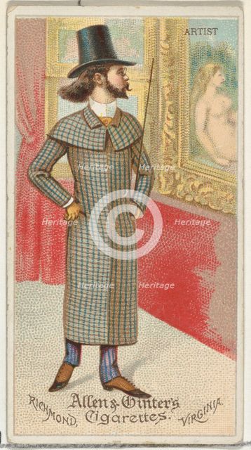 Artist, from World's Dudes series (N31) for Allen & Ginter Cigarettes, 1888. Creator: Allen & Ginter.