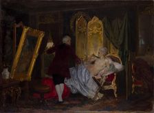 Artist from the time of Louis XV, painting a portrait of a Marquise, 1860s. Creator: Siemiradzki, Henryk (1843-1902)