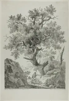 Artist in a Rocky Landscape, 1816. Creator: Pierre Antoine Mongin