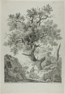 Artist in a Rocky Landscape, 1816. Creator: Pierre Antoine Mongin