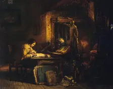 Artist in his Studio, 1850. Creator: Jan August Hendrik Leys