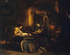 Artist in his Studio, 1850. Creator: Jan August Hendrik Leys