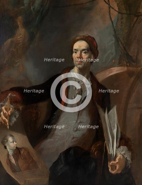 Artist portrait (so-called self-portrait), c1767. Creator: Franz Anton Maulbertsch.
