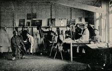 Artist Prisoners of War in their studio at Giessen c1916