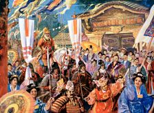 Artist's impression of Yorimoto, 12th century Japanese warrior, 20th century