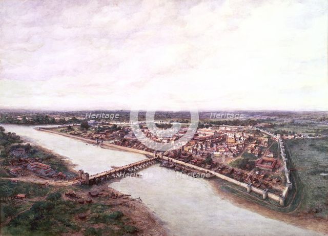 Artist's impression of Roman London. Creator: Forester.
