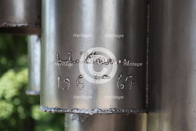 Artist's signature, Sibelius Monument, Sibelius Park, Helsinki, Finland, 2011 Creator: Sheldon Marshall.