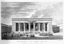 Artist's recreation of a large Egyptian temple, 1799. Creator: Pierre Nicolas Ransonette