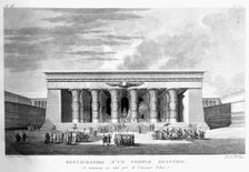 Artist's recreation of a large Egyptian temple, 1799. Creator: Pierre Nicolas Ransonette