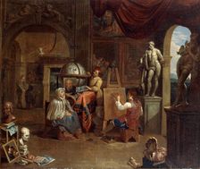 Artist studio scene, (1680-1720?). Artist: Gerard Thomas
