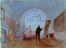 Artist working at an easel, 1828. Artist: JMW Turner