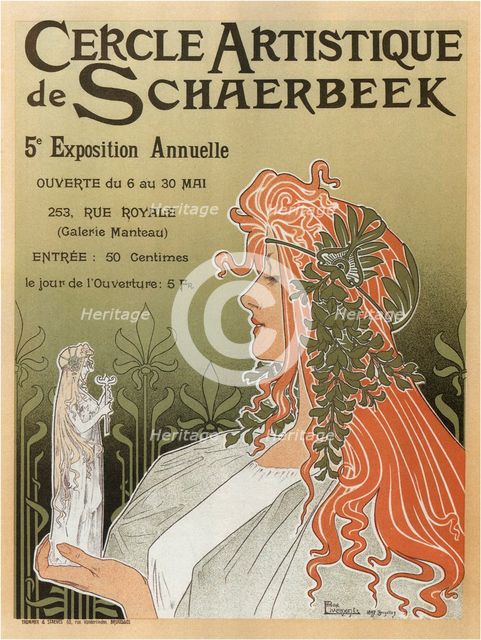 Artistic Club of Schaerbeek, 5th annual show, 1897. Artist: Privat-Livemont, Henri (1861–1936)