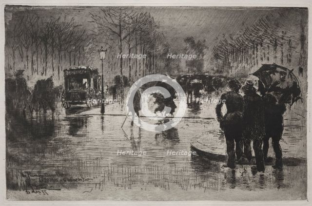 Artists Returning from the Salon, 1877. Creator: Félix Hilaire Buhot (French, 1847-1898).