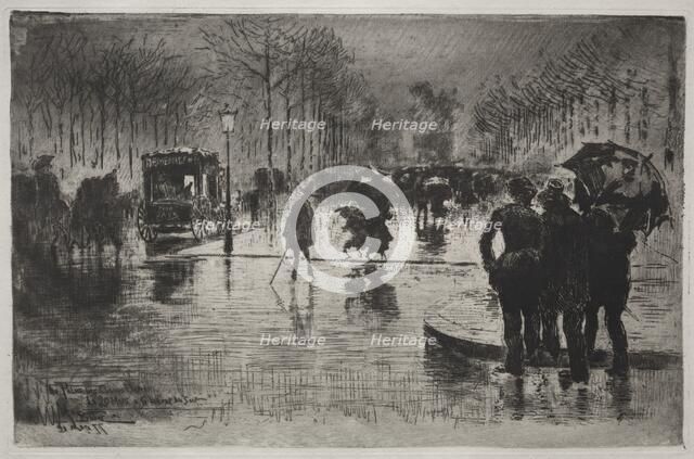 Artists Returning from the Salon, 1877. Creator: Félix Hilaire Buhot (French, 1847-1898).