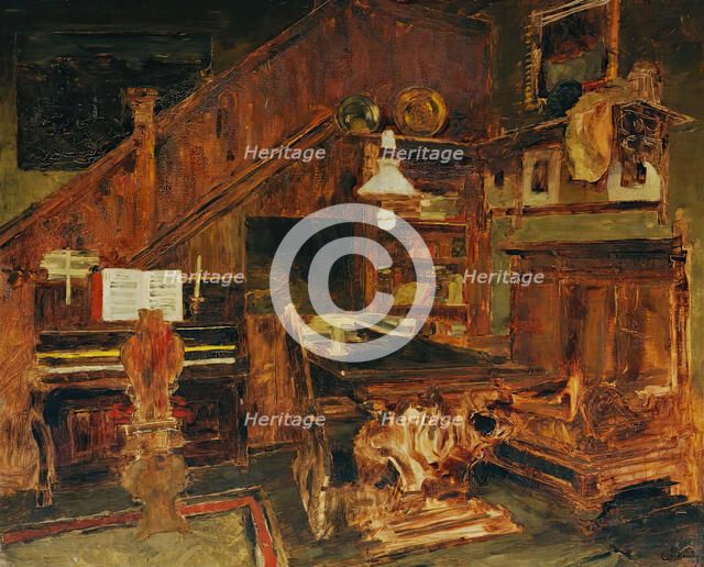 Artist's studio in Venice, 1877. Creator: Carl Schuch.