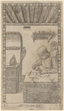 Artixan (Artisan), c. 1465. Creator: Master of the E-Series Tarocchi