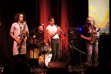 Arun Ghosh (clarinet), Rastko Rasic (drums), Idris Rahman, Ropetackle Arts Centre, Shoreham, West Su Artist: Brian O'Connor
