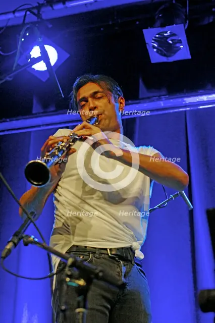 Arun Ghosh, Ropetackle Arts Centre, Shoreham, West Sussex, Jan 2016. Artist: Brian O'Connor.