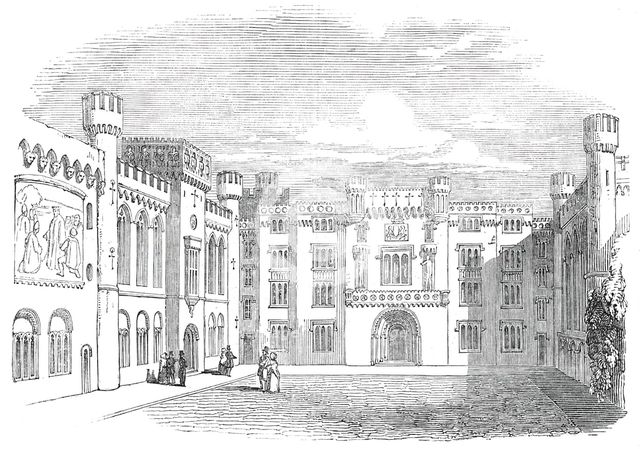 Arundel Castle - the Quadrangle, 1845. Creator: Unknown.