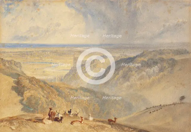 Arundel on the River Arun, c1830s. Creator: William Ward II.