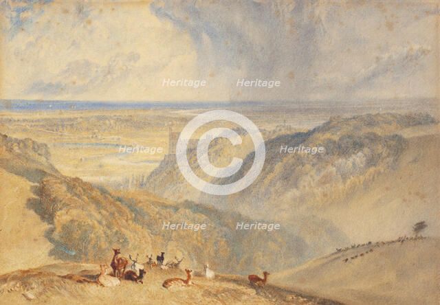 Arundel on the River Arun, c1830s. Creator: William Ward II.