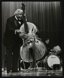 Arvell Shaw and Barrett Deems on stage, Stevenage, Hertfordshire, 1984. Creator: Denis Williams