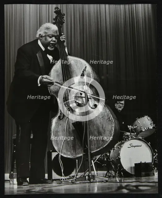 Arvell Shaw and Barrett Deems on stage, Stevenage, Hertfordshire, 1984. Creator: Denis Williams.