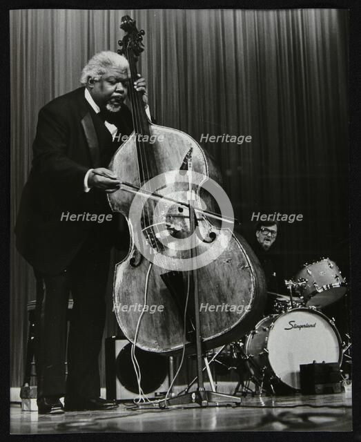 Arvell Shaw and Barrett Deems on stage, Stevenage, Hertfordshire, 1984. Artist: Denis Williams