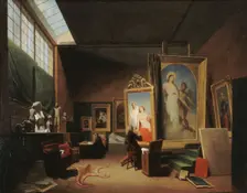 Ary Scheffer's workshop, rue Chaptal, 1851. Creator: Arie Johannes Lamme