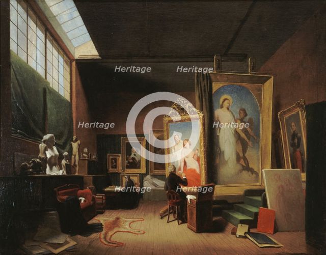 Ary Scheffer's workshop, rue Chaptal, 1851. Creator: Arie Johannes Lamme.