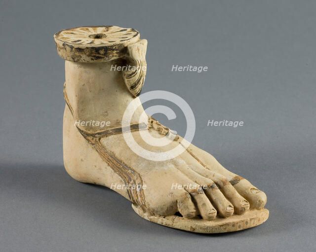 Aryballos (Container for Oil) in the Form of a Right Foot, (7th-6th century BCE?). Creator: Unknown.