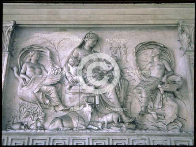 Ara Pacis Augustae, relief depicting Earth fertilized, 9 b.C..