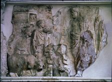 Ara Pacis Augustae, relief depicting the sacrifice of Aeneas, 9 b.C.