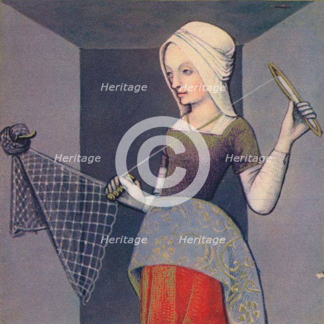 'Arachne - Native De Colophon', 1403, (1939). Artist: Master of Berry's Cleres Femmes.