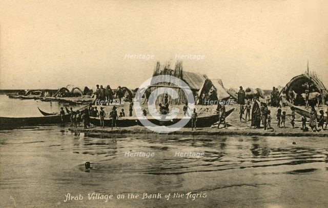 'Arab Village on the Bank of the Tigris', c1918-c1939. Creator: Unknown.