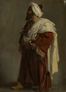 Arab Warrior, ca. 1817-22. Creator: Émile Jean-Horace Vernet